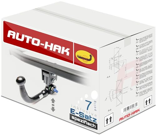 AUTO-HAK Anhängerkupplung abnehmbar kompatibel mit Volkswagen VW Golf VI Variant Kombi 10.2009-07.2013 + 7-polig fahrzeugspezifischer Elektrosatz