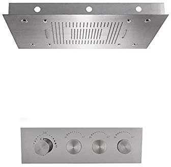 CLLBANT Cabezal de Ducha de Mano con Cabezal de Ducha Tipo Lluvia de 40 Pulgadas con luz Duradera (Material: Acero Inoxidable)