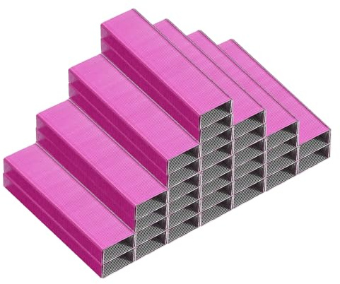 PATIKIL Heftklammern für Hefter, 2er Pack 26/6 Standard 1/4 Zoll Länge Heftklammern für Büromaterial, Rosarot