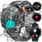 LIGE Smartwatch Herren, 126+ Sportmodus Fitnessuhr, 1.43 AMOLED Smart Watch, IP68 Wasserdicht Sportuhren Herren mit Herzfrequenz/Schlaf/Schrittzähler, Bluetooth Kompatibel mit Android iPhone