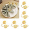 WOKHACH Dekorative Serviettenringe, 6er-Set, Halter, Dekoration, Dinner-Party, Hochzeit, Jahrestag, Geburtstag, Tischdekoration (goldene Muschel)