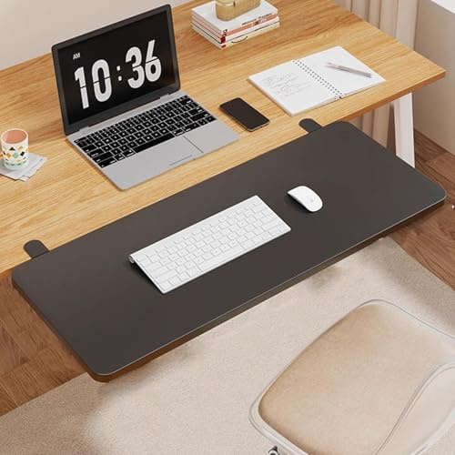 ForceRoute Faltbar Schreibtisch Extender,Faltbares Schreibtisch Extender Regal,Faltbare SchreibtischverläNgerung,Klappbar Kein Bohren Schreibtisch Tisch-VerläNgerung FüR Schreibtisch/Esstische