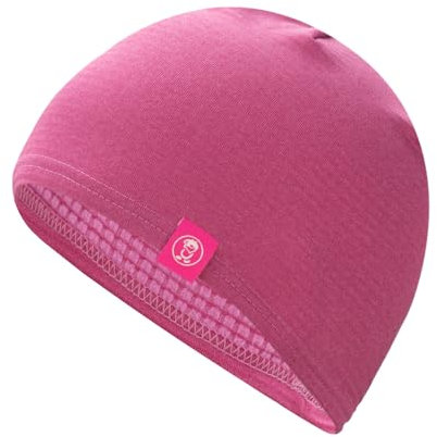 Trollkids atmungsaktive schnelltrocknende leichte Kinder Mütze Light Fleece Beanie, Helle Beere, Größe 6-12 Years;52-56cm
