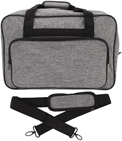 HAOHIZE Nähmaschinentasche, Nähmaschinenkoffer, Nähmaschinen Tasche mit Mehreren Aufbewahrungstaschen, Tragbare Universal Tragetasche, Nähzubehör für Nähmaschine, Grau