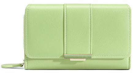 GOIACII Portafoglio Donna Media in Pelle PU Portamonete Grande Capacità 9 Scomparti per Carte e Cerniera Tasca