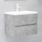 DYRJDJWIDHW lavabo bagno colonna,lavandino bagno con mobile,Mobile Sottolavabo Grigio Cemento 60x38,5x45 cm in TruciolatoAdatto per bagni, cucine