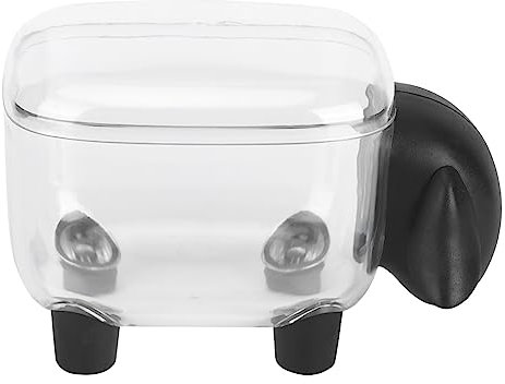 Niedliche Cartoon-Schaf-Form für Schreibwaren, Wattestäbchen-Box, transparent, staubdicht, feuchtigkeitsbeständig, Make-up-Baumwolle, Aufbewahrungshalter, Organizer, (BognajinFjifA-02)