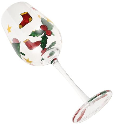 Ciieeo Copa De Cristal Multifuncional Copa Decorativa Navideña Copa De Vino 12 Oz Para Cócteles Agua Té Jugo