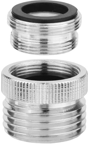 Adaptateur pour aérateur de cuisine, tuyau d'arrosage | Adaptateur d'aérateur de robinet anti-fuite en laiton chromé | Kit d'adaptateur de robinet durable pour jardin, terrasse, balcon, voiture