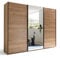 Bravo Kleiderschrank mit Spiegeltür in Mauvella Eiche Optik - Vielseitiger Schwebetürenschrank 3-türig mit viel Stauraum - 270 x 210 x 60 cm (B/H/T)