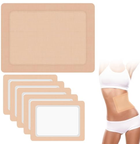 6 Stück Rizinusöl Packungen, Castor Oil Pack Kit, Rizinusöl-Packung für die, Leer Rizinusöl Bio, selbstklebende Rizinusölpackung für hilft beim Schlafen,Verdauung, Verstopfung,20 * 15CM(Ohne Öl)