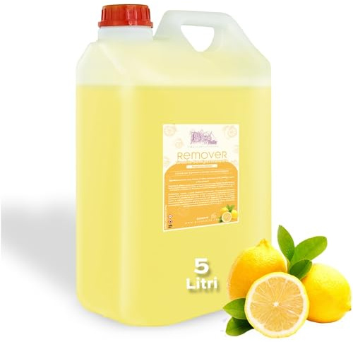 Remover Semipermanente Unghie 5L. - Fragranza Limone - Rimuovi Smalto Semipermanente per Unghie Professionale - Solvente Rimuovi semipermanente per Unghie