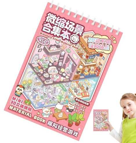 House Scene Stickers, Reusable Miniature Stickers, 3D Room Stickers, Make Your Own Room Stickers, Visual Effect Stickers, Cell Phone Case Stickers, Tablet Decoration Stickers,