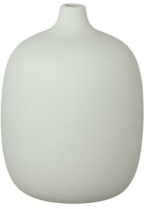 blomus Vase -CEOLA- | Blumenvase aus Keramik | 14Ø x 19H cm | Farbe Desert Sage | Dekovasen & Wohnaccessoire