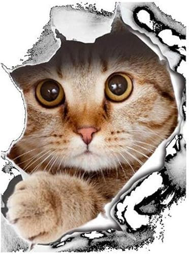 Toilettensitzbezug Aufkleber - 3D Katze Aufkleber, Niedliche Katze Dekorationen Benutzerdefinierte Toilettensitzbezug Thema Wand Aufkleber Aufkleber Badezimmer Wandkunst Dekoration