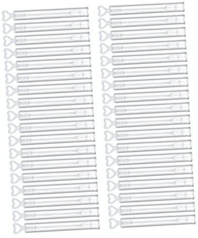 KICHOUSE 36 Stück Wasser Flasche mit Blasen Kinderblasenstäbe Seifenblasen-Gastgeschenke für Seifenblasenset kleine Spielsachen Blasen Plastik Weiß