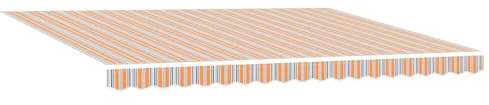 vidaXL Ausziehbare Markise Mehrfarbig 450 x 300 cm Stoff und Aluminium