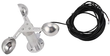 KIMISS Anemometer -Windgeschwindigkeitssensor Im Freien mit 3 Tassen - Überwachung Hoher Genauigkeit für Kraftwerke und Meteorologische Stationen Dauerhafte Aluminiumlegierungskonstruktion