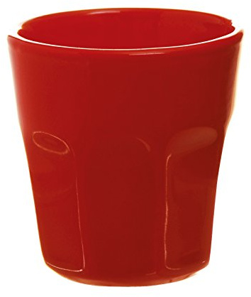 Excelsa Trendy Becher Kaffee 80 ml, Keramik 6x6x6.3 cm rot (Packung mit 6)