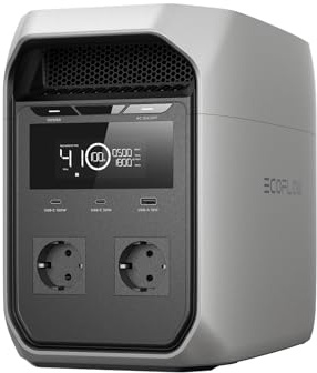 EF ECOFLOW DELTA 3 Classic Power Station Portatile, batteria da 1024Wh | LiFePO4, uscita CA da 1800W (3600W di picco), USB-C da 100W, ricarica rapida di 1 ora, generatore per campeggio/domestico