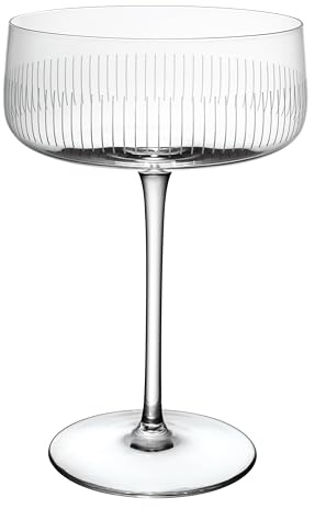 Villeroy & Boch Afina Sekt-/Champagnerschale, 4-teiliges Set, Maße: ca. 166 mm, Volumen ca. 120 ml, Kristallglas, spülmaschinengeeignet, Champagnerschalen