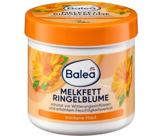 Balea Melkfett Ringelblume 250 ml – Intensive Hautpflege für trockene und beanspruchte Haut – Mit Ringelblumenextrakt – Schützende Pflege für Körper und Hände