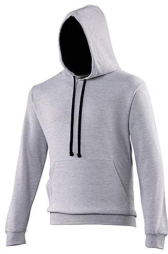 AWDis Men's Varsity Hoodie, Multicoloured (Heather Grey/French Navy), XXXXX-Large
