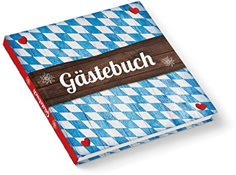 Bayerisches Gästebuch blau weiß kariert Hochzeitsgästebuch Hochzeit Geburtstag