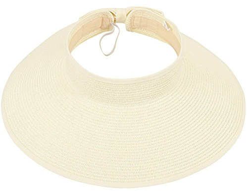 Kuyou Damen Sonnenhut Sport Sunvisor Visor Cap Strohhut Sonnenhut (Elfenbein (Ivory))