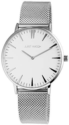 Just Watch Damen Uhr Edelstahlarmband 23,5cm lang Japanisches Quarzwerk Armbanduhr Geschenkidee zum Geburtstag für Frauen