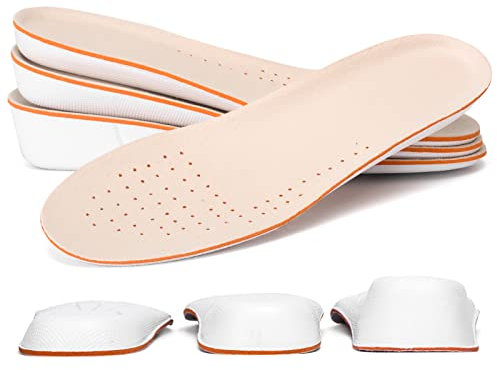xxin Höhe Erhöhen Einlegesohle 1,5 cm/2,5 cm/3,5 cm Atmungsaktiv High Full Schuh Einlagen fügt Kissen Pads Lift Kits Aufzug Einlegesohlen für Männer Frauen Weiß