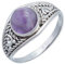 Ring 925 Silber Amethyst lila Stein Edelstein echt Silber Damen Sterling Silber Geschenk (MRG-116-01-(60))
