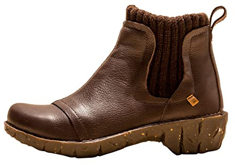 El Naturalista Mujer Botas Chelsea Yggdrasil, señora Botines,Plantilla Desmontable,botín,Bota de Deslizamiento,Plano,Botas,Brown,38 EU / 5 UK
