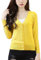 Mooncolour Womens 24 Colors Knit Outwear Cardigan Swearter, Dark Yellow, UK 14