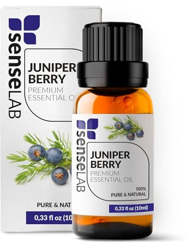 SenseLAB Olio essenziale di Bacche di Ginepro - Olio di Ginepro Terapeutico Naturale e Puro al 100% per Umidificatore e Diffusore di Aromaterapia Olio per la Cura Della Pelle - Olio Rilassante (10 ml)