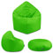 BuBiBag - 2in1 Sitzsack Bodenkissen - Outdoor Sitzsäcke Indoor Beanbag in 32 Farben und 3 Größen - Sitzkissen für Kinder und Erwachsene (125 cm Durchmesser, Apfelgrün)