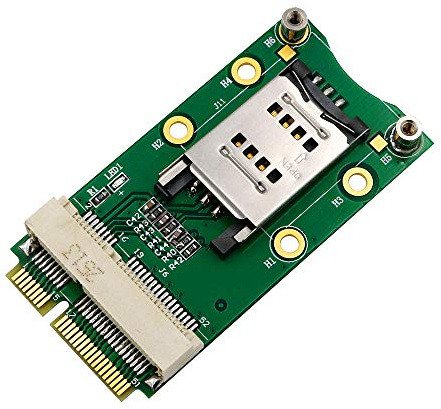 HLT Mini PCI-E Adaptateur avec emplacement pour carte SIM pour 3G/4G,WAN LTE, GPS
