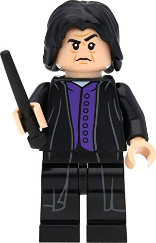 LEGO Harry Potter Mini figurine Professeur Severus Snape (chemise violette foncée) avec baguettes magiques