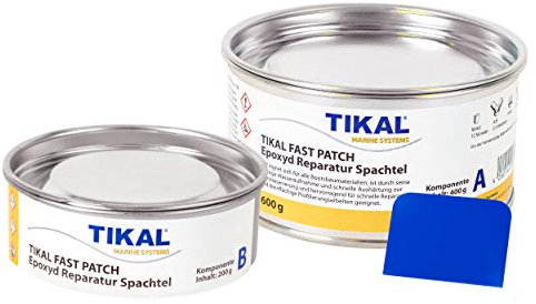 Tikal Fast Patch/Remplissage époxy/remplissage époxy | 600 g | Pour abreuve et sous-eau avec bois, acier, aluminium