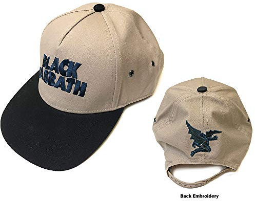 Black Sabbath Baseball Cap Wavy Classic Band Logo Official Sand Snapback One Size