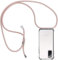 Casecool für Samsung Galaxy S20 FE 4G / 5G / S20 Lite Hülle mit Band, Handyhülle Handyband Hülle mit Kette Schutzhülle Kordel zum Umhängen Transparent Weich TPU Silikon Bumper, Rosé Gold