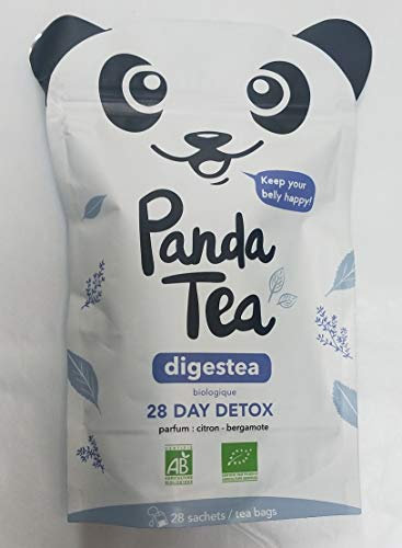 Panda Tea – Digestea – Infusion Bio pour la Digestion et les Ballonnements – 28 Sachets Coton