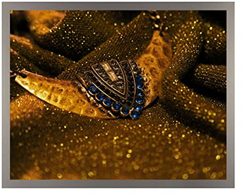 arte-tuo Bilderrahmen Saphir 60x90 cm Anthrazit mit klarem Kunstglas für Poster Puzzle Diamond Painting
