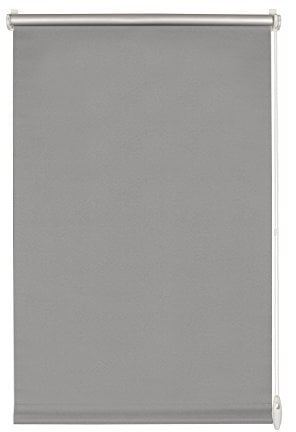 GARDINIA EASYFIX Rollo mit Thermo-Rückseite zum Klemmen oder Kleben, Verdunklungsrollo ohne Bohren, Hitzeschutz, Energiesparend, Grau, 80 x 210 cm (BxH)