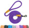 lynxking Laisse Chien Corde 0.9cm x 180cm Laisse pour Chien en Nylon avec Poignée Rembourrée Réfléchissant Laisse Fermoir Pivotant à 360 ° Aux Chiot, Petits, Moyens et Gros Chiens Violet