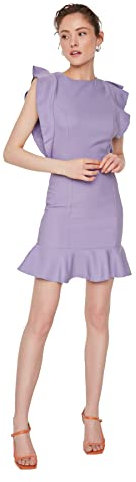 Trendyol Abito con Volant Dettagliato Vestito, Lilla, 72 Donna