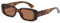 kimorn Occhiali da sole rettangolare per le donna Uomo Occhiali alla moda retrò Occhiali da sole vintage anni '90 Protezione UV 400 Cornice quadrata K1200 (Lenti marroni con montatura leopardata, 65)