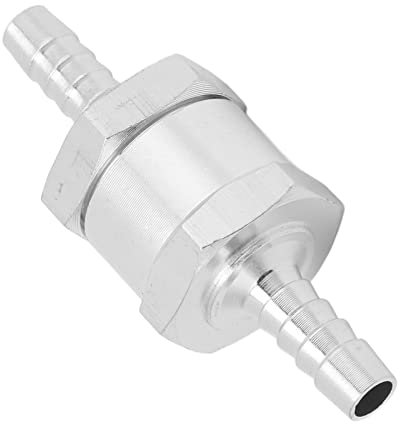 Yuecoom Kraftstoffschlauch Rückschlagventil, Einweg Kraftstoffrückschlagventil, Rückschlagventil, Aluminiumlegierung, universell für Kraftstoff, Benzin, Öl, Diesel, Wasser(6mm)