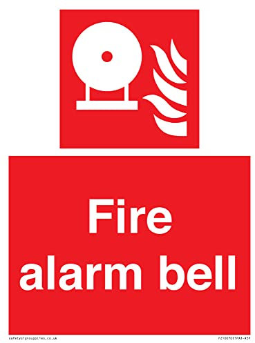 Feueralarm-Glocken-Schild – 150 x 200 mm – A5P