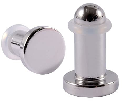 ANAZOZ Écarteur Oreille 9mm, Piercing Tunnel Acier Inoxydable Cylindre, Tunnel d'oreille 2PCS 00G Punk